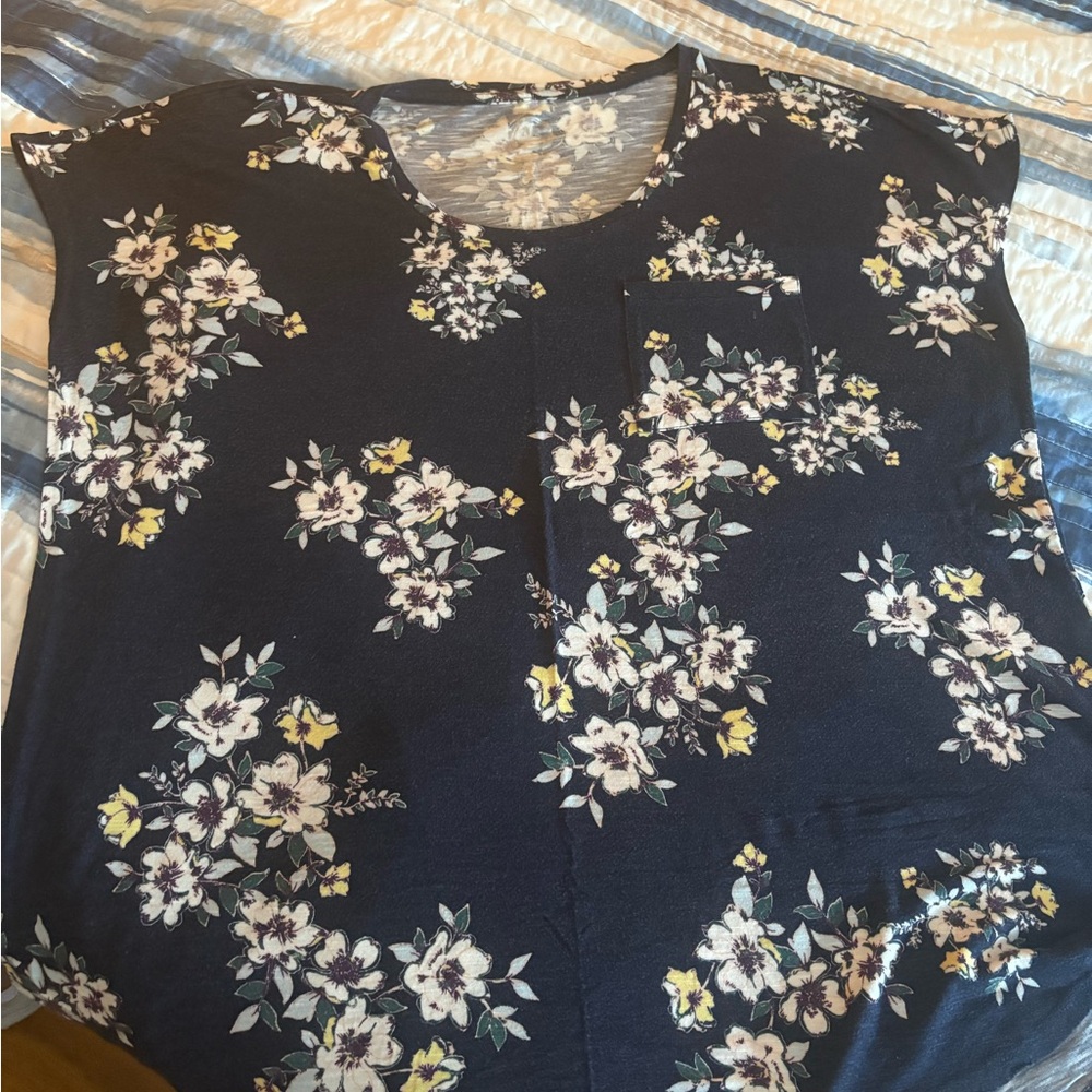 Floral Black Women's Top